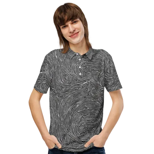 Inkwood Pulse on a Men's Slim Fit Polo Shirt