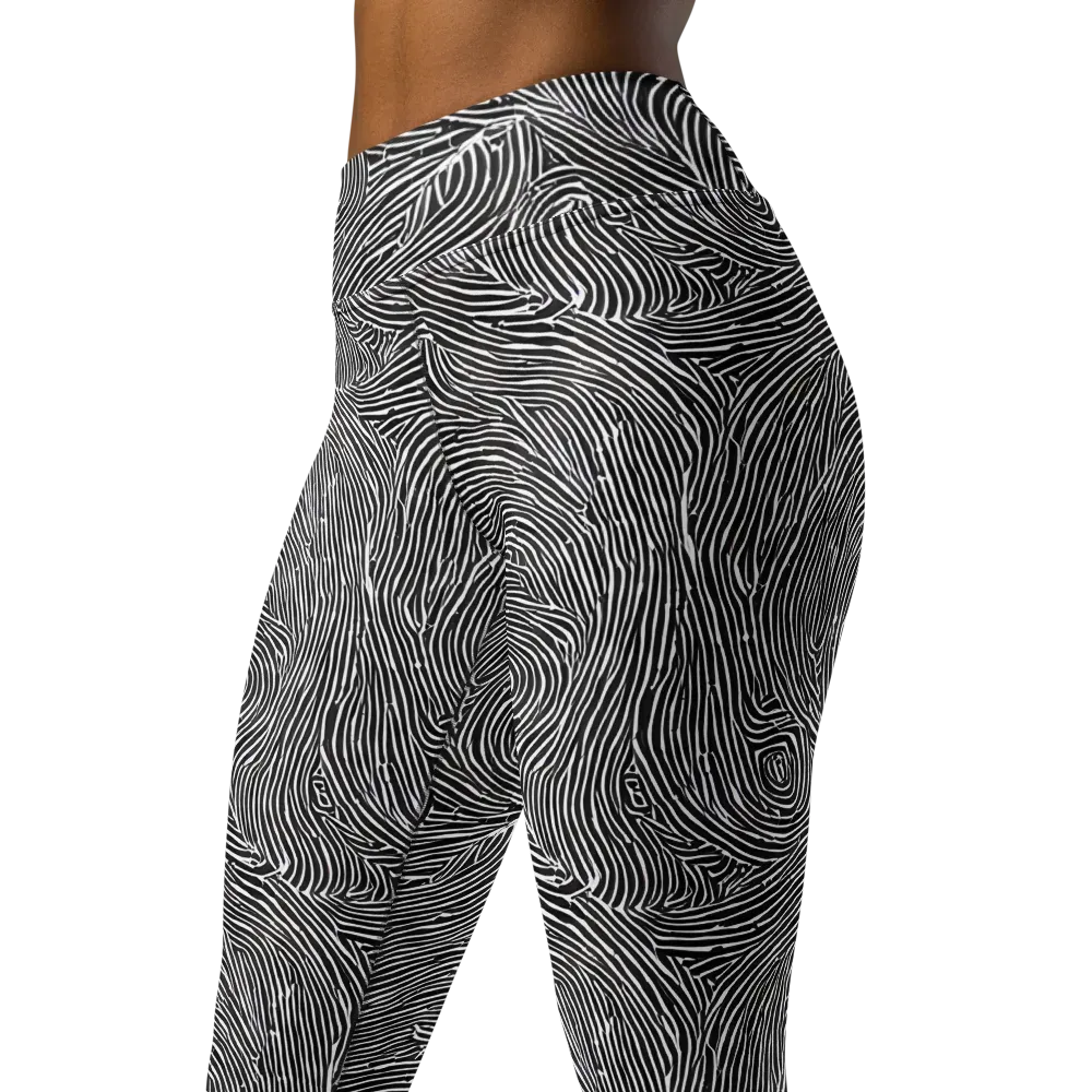 Inkwood Pulse on Yoga Leggings — Left Front