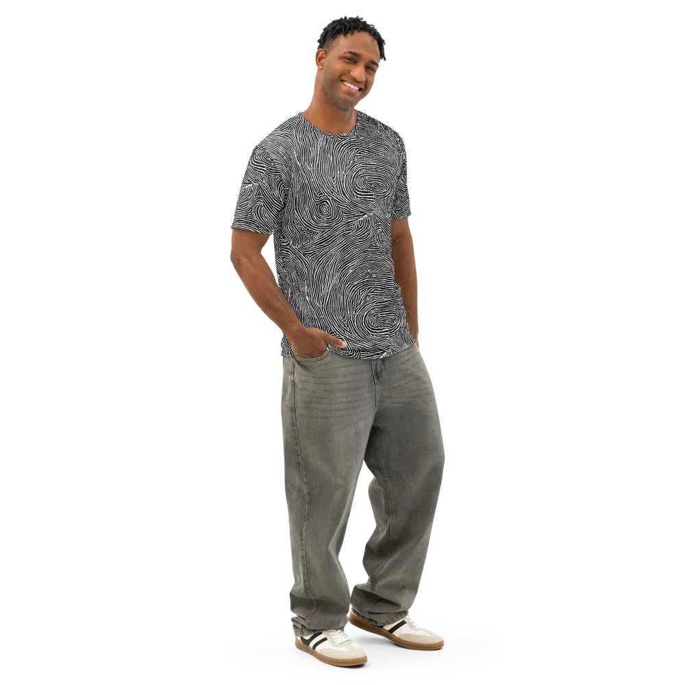 Inkwood Pulse on Men's Cotton Crew Neck T-Shirt — Right Front