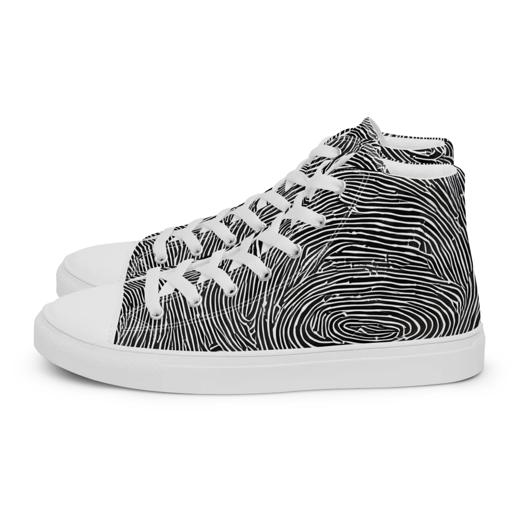 Inkwood Pulse on Men's High Top Canvas Shoes — Left