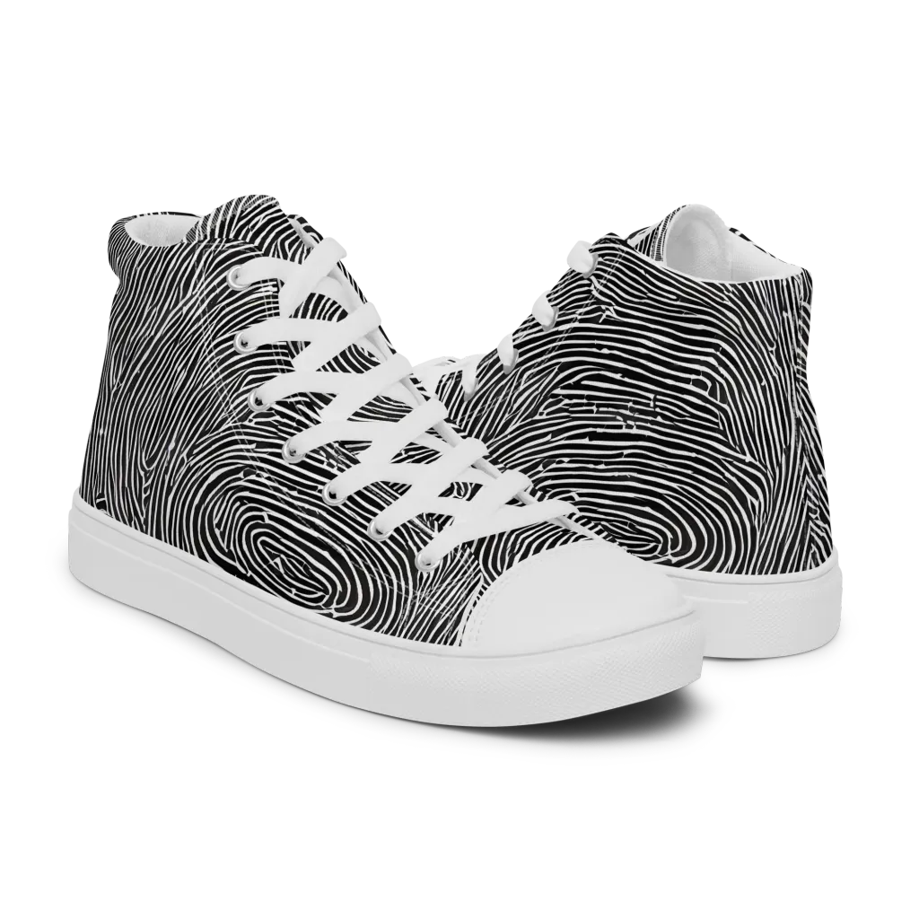 Inkwood Pulse on Men's High Top Canvas Shoes — Right