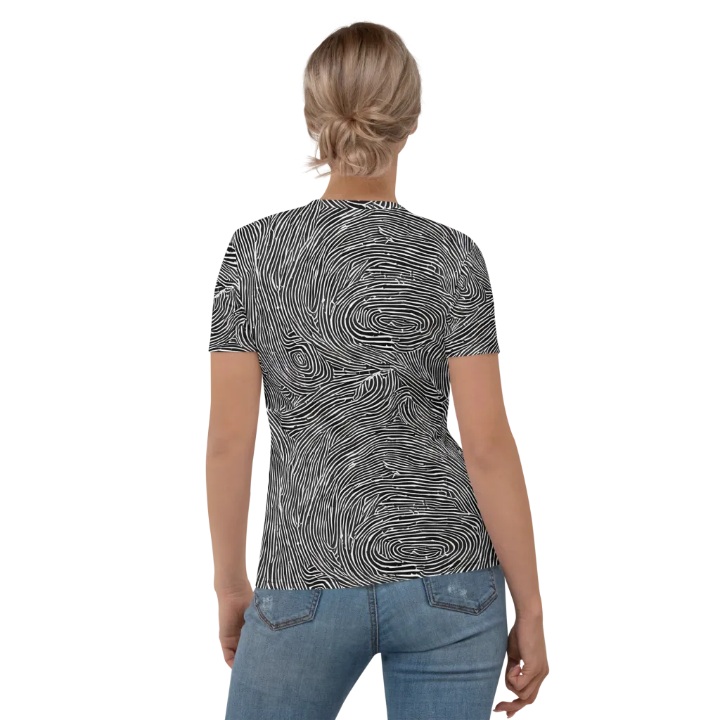 Inkwood Pulse on Women's Crew Neck T-Shirt — Back