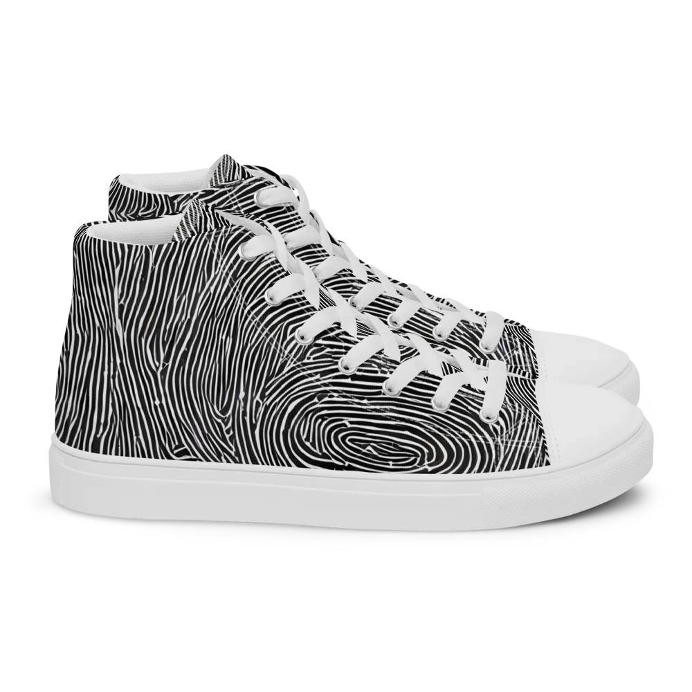 Inkwood Pulse on Women's High Top Canvas Shoes — Right