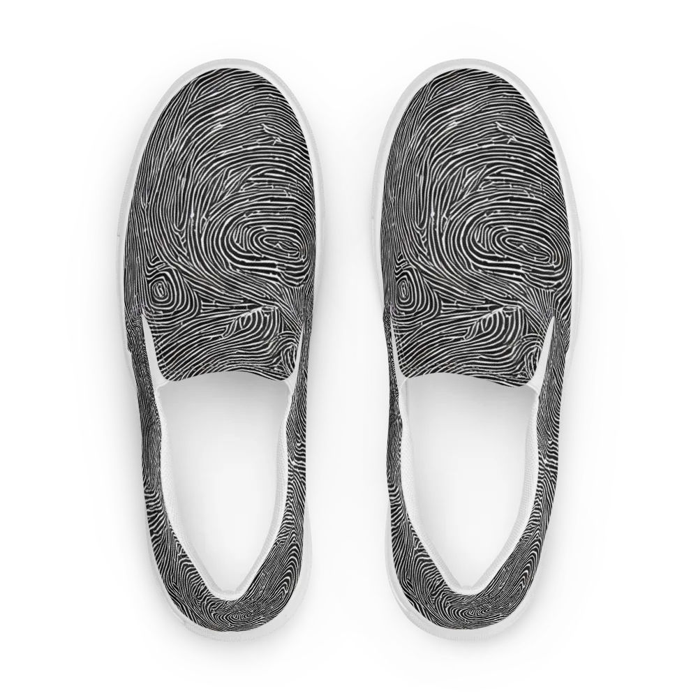 Inkwood Pulse on Men's Slip-On Canvas Shoes — Front