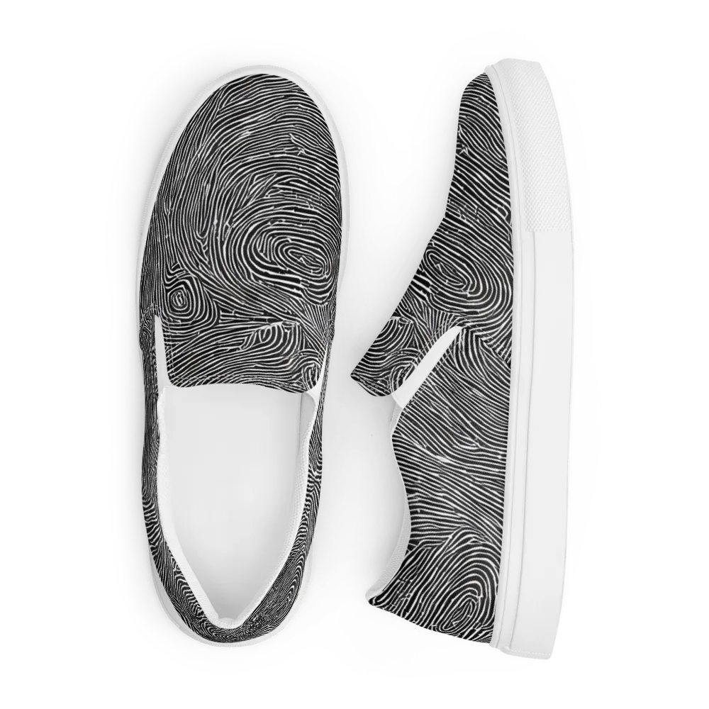 Inkwood Pulse on Men's Slip-On Canvas Shoes — Front