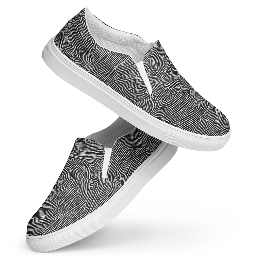 Inkwood Pulse on Women's Slip-On Canvas Shoes — Front