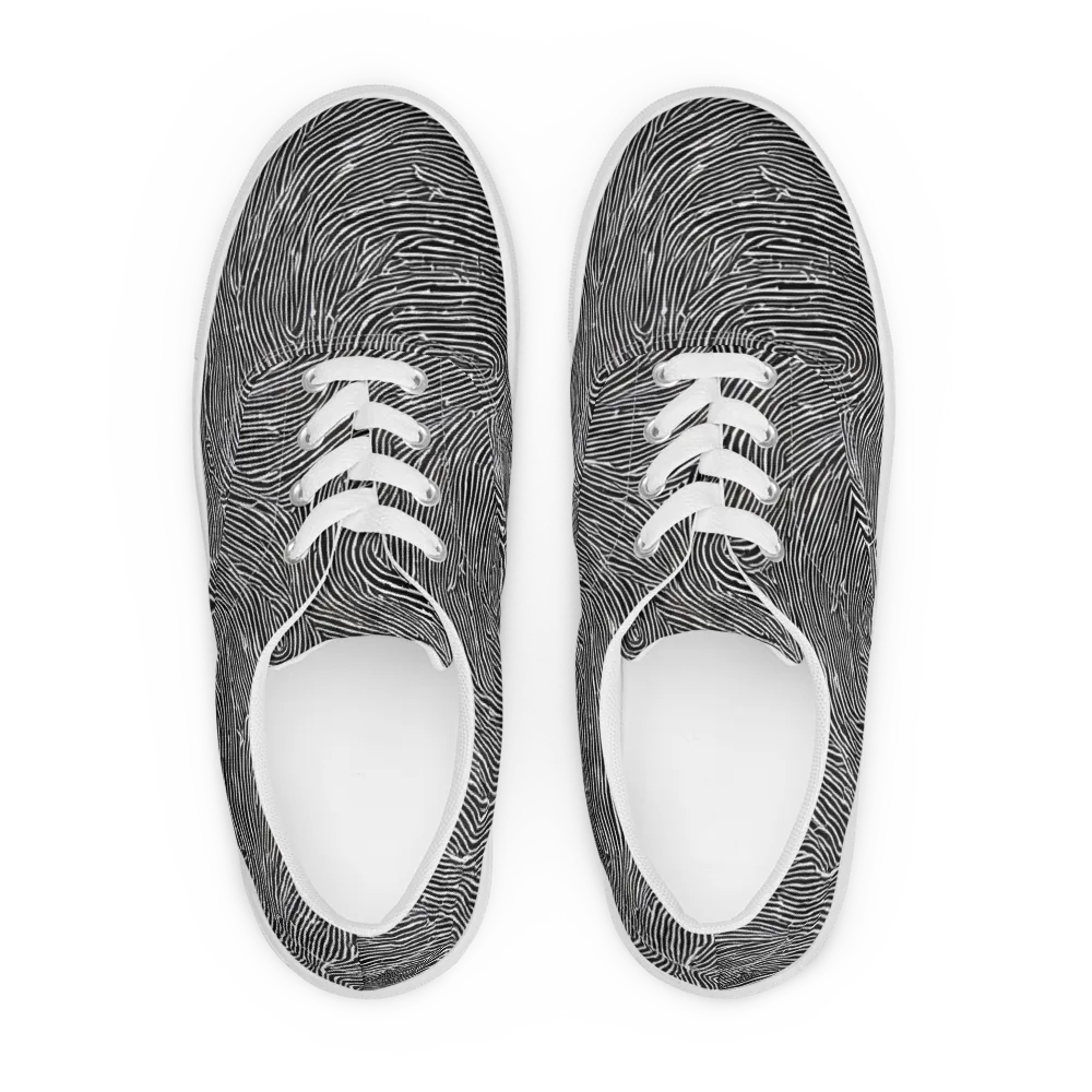 Inkwood Pulse on Men's Lace-Up Canvas Shoes — Front