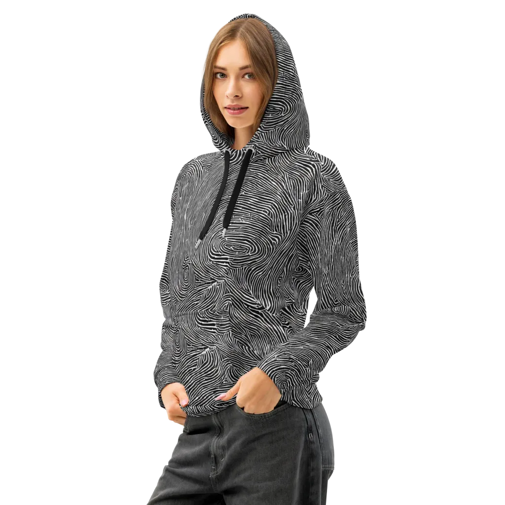 Inkwood Pulse on Cotton Hoodie — Left Front