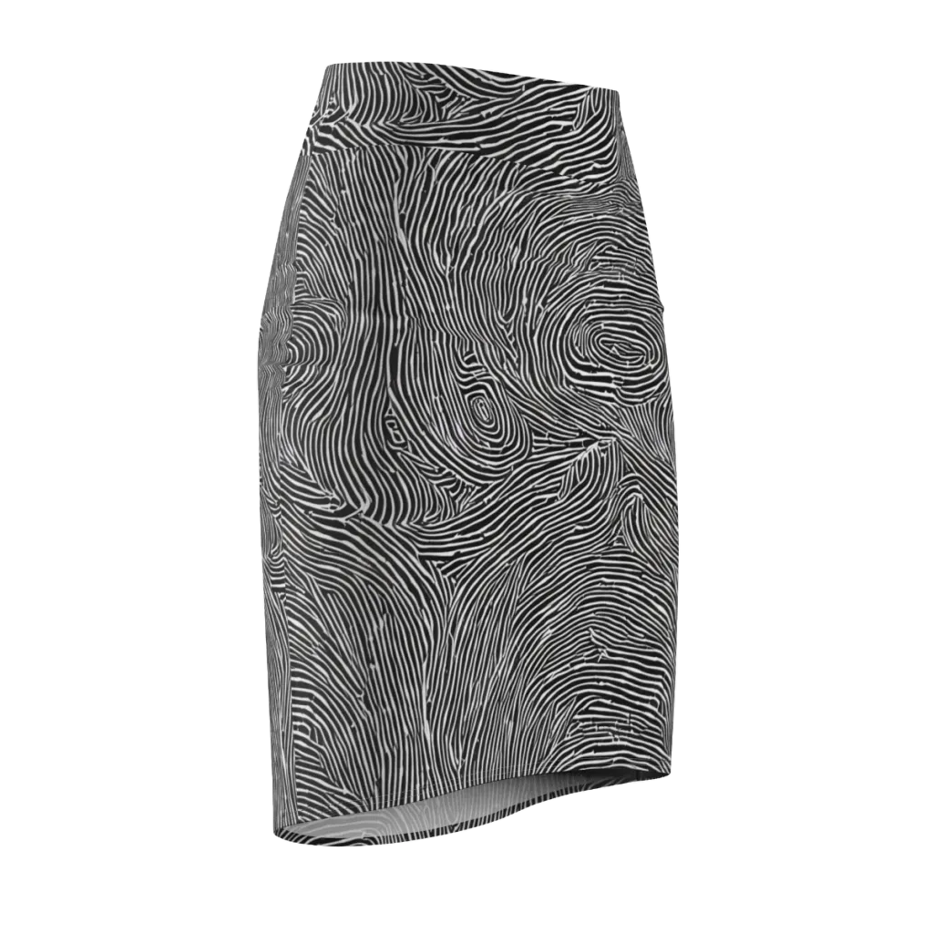 Inkwood Pulse on Pencil Skirt — Front Side