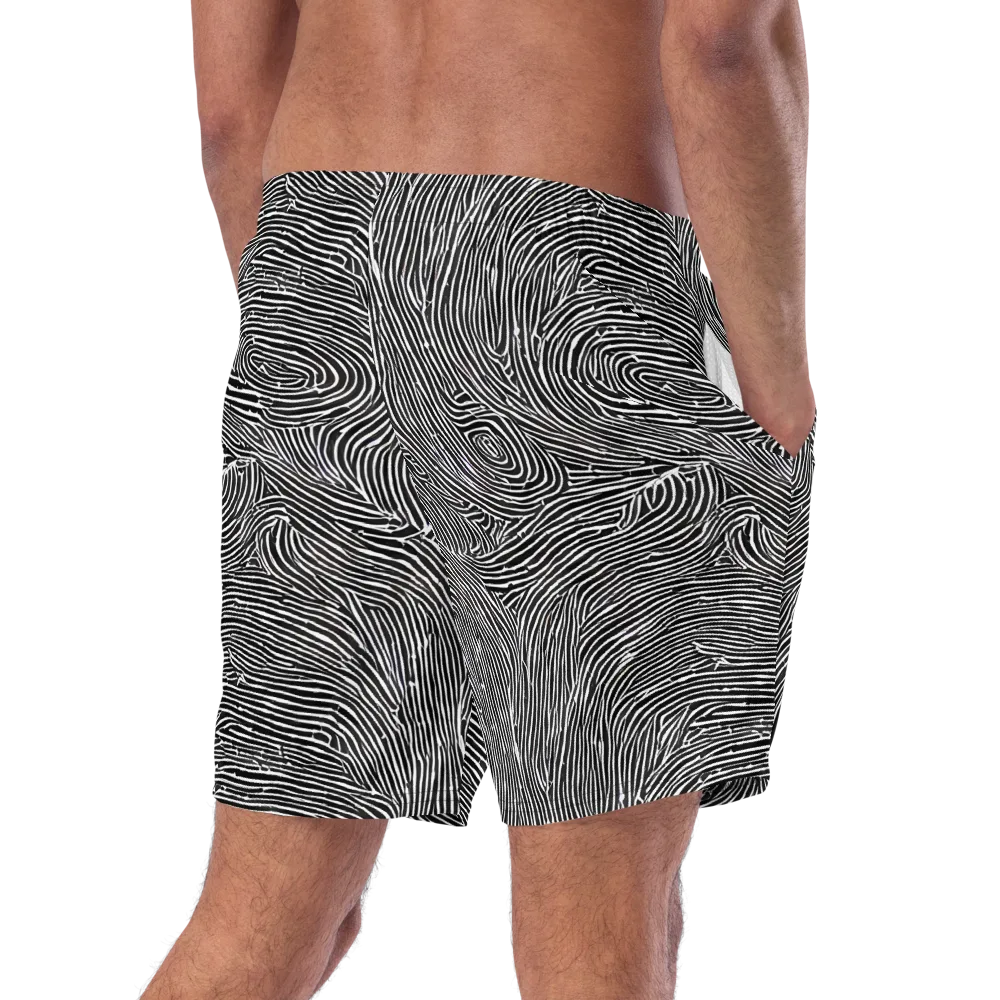 Inkwood Pulse on Swim Trunks — Right Back