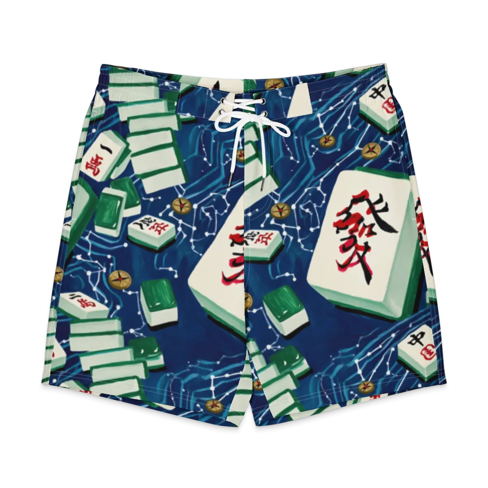 Compass Almanac on Men's Board Shorts — Front