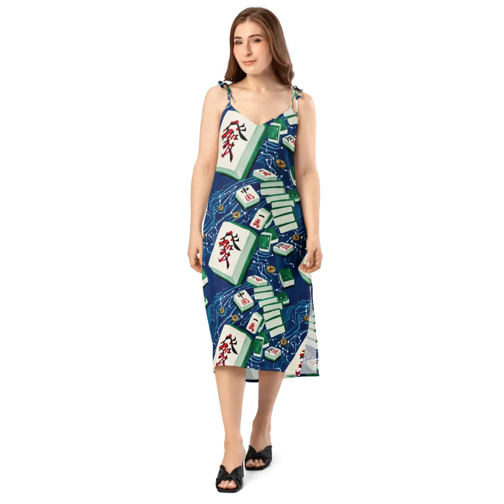 Compass Almanac on Slip Dress — Front