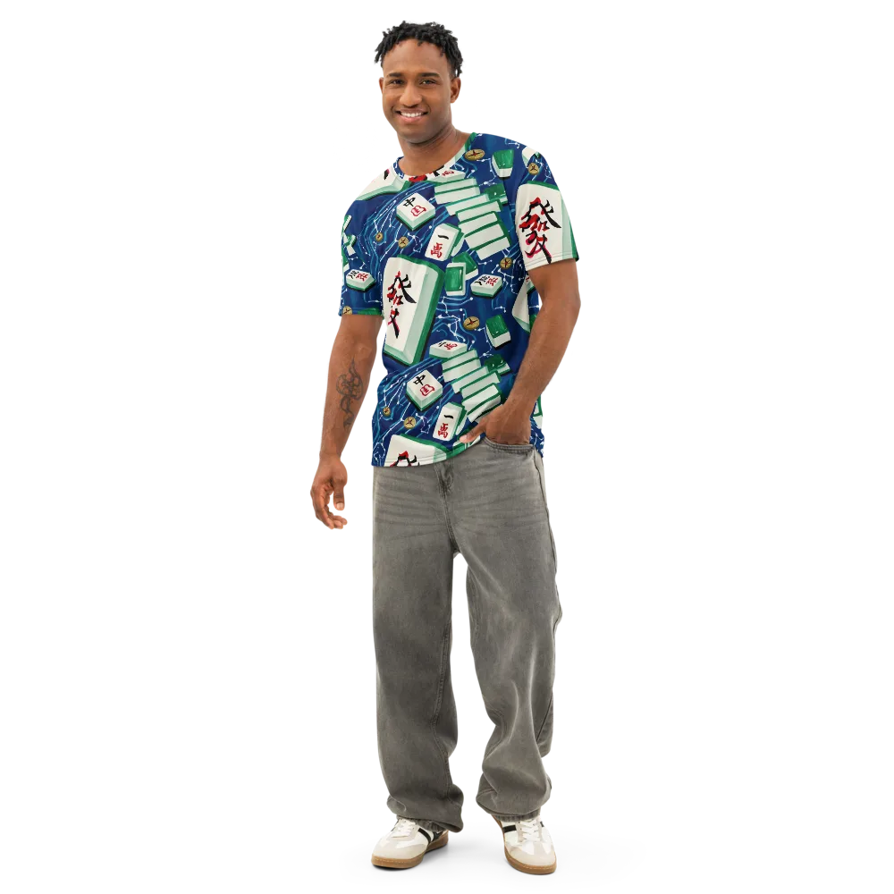 Compass Almanac on Men's Cotton Crew Neck T-Shirt — Front