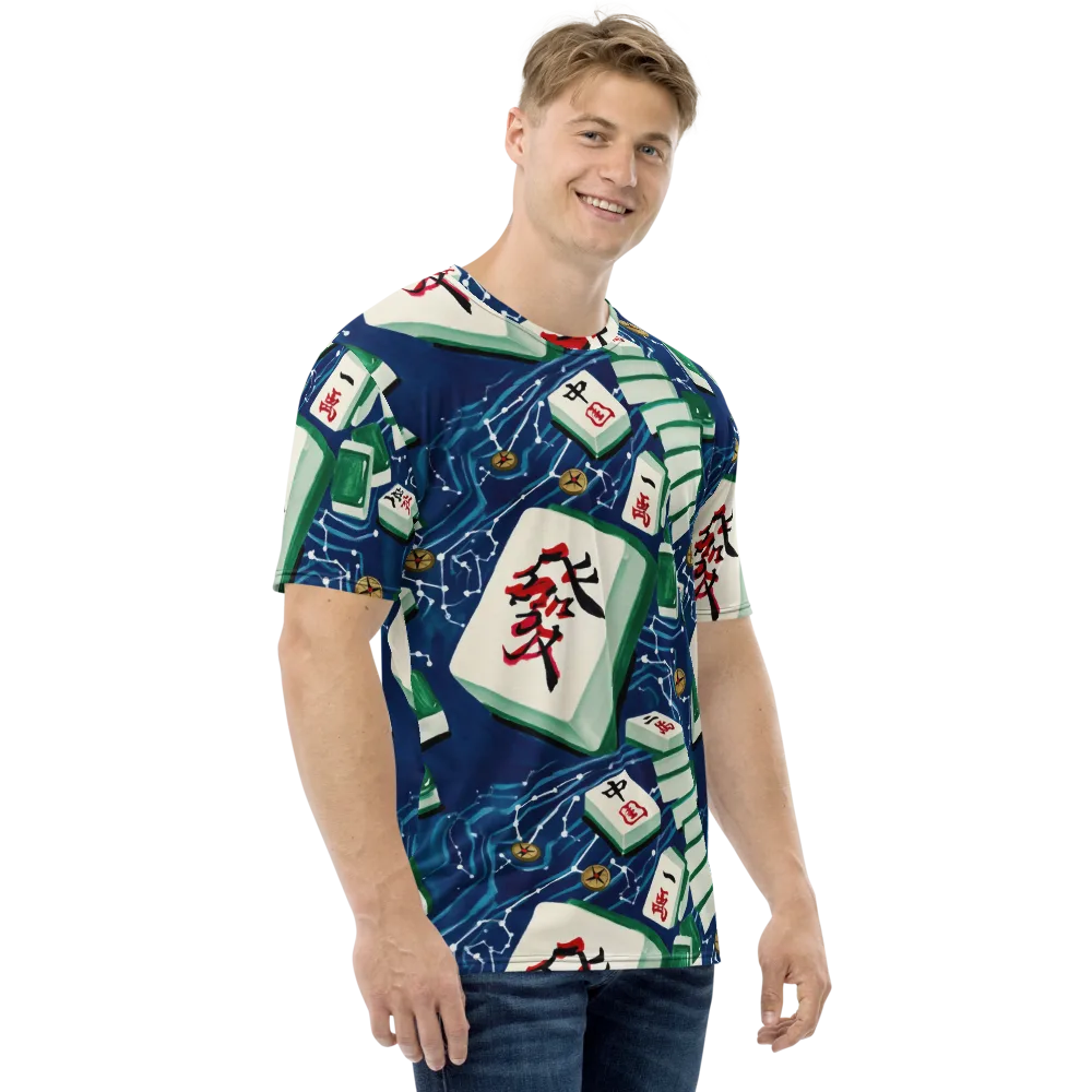 Compass Almanac on Men's Crew Neck T-Shirt — Right