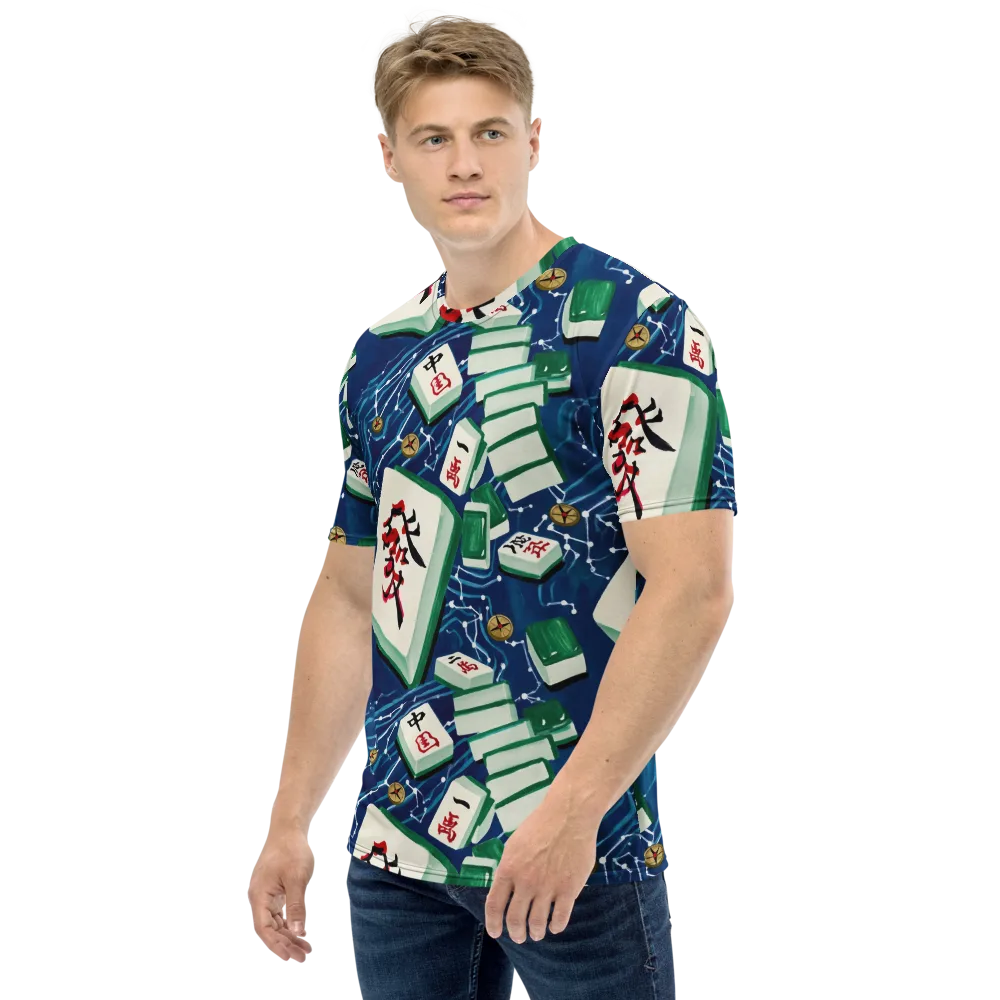 Compass Almanac on Men's Crew Neck T-Shirt — Left