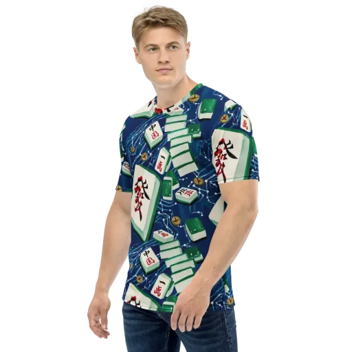 Compass Almanac on a Men's Crew Neck T-Shirt