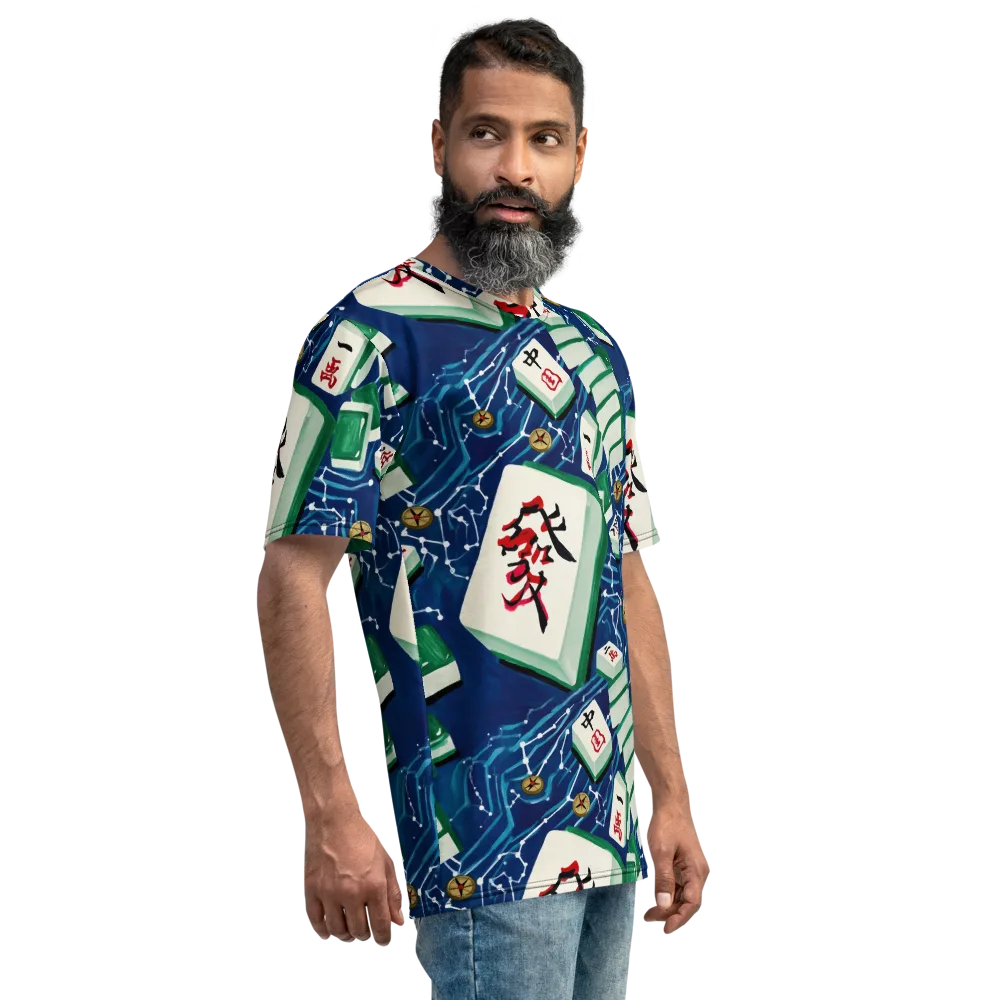 Compass Almanac on Men's Crew Neck T-Shirt — Right