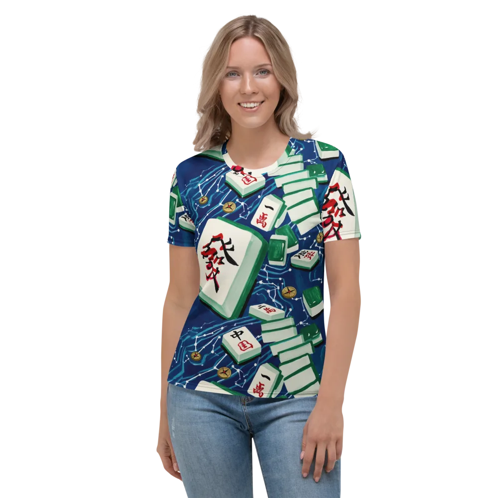 Compass Almanac on Women's Crew Neck T-Shirt — Front