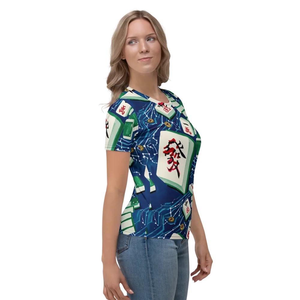 Compass Almanac on Women's Crew Neck T-Shirt — Right