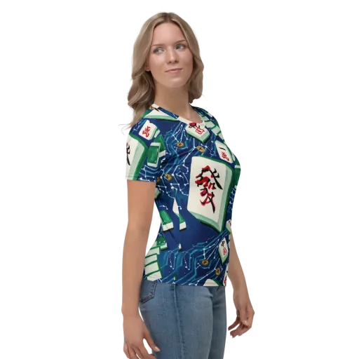 Compass Almanac on a Women's Crew Neck T-Shirt