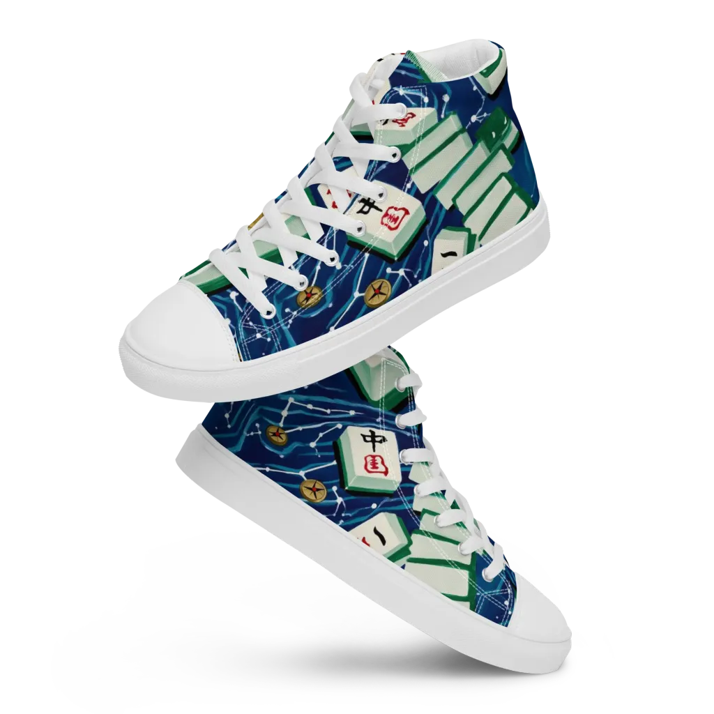 Compass Almanac on Women's High Top Canvas Shoes — Front