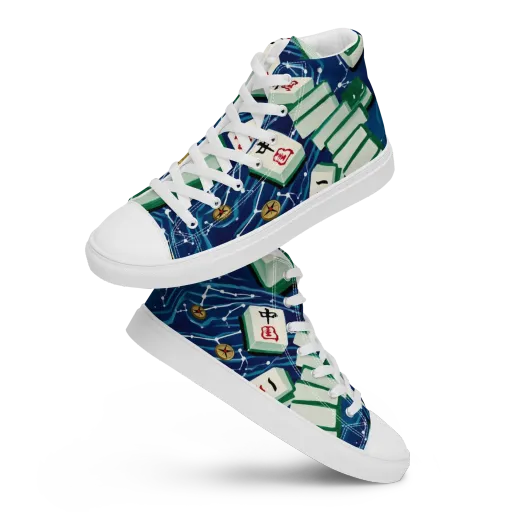 Compass Almanac on a Women's High Top Canvas Shoes