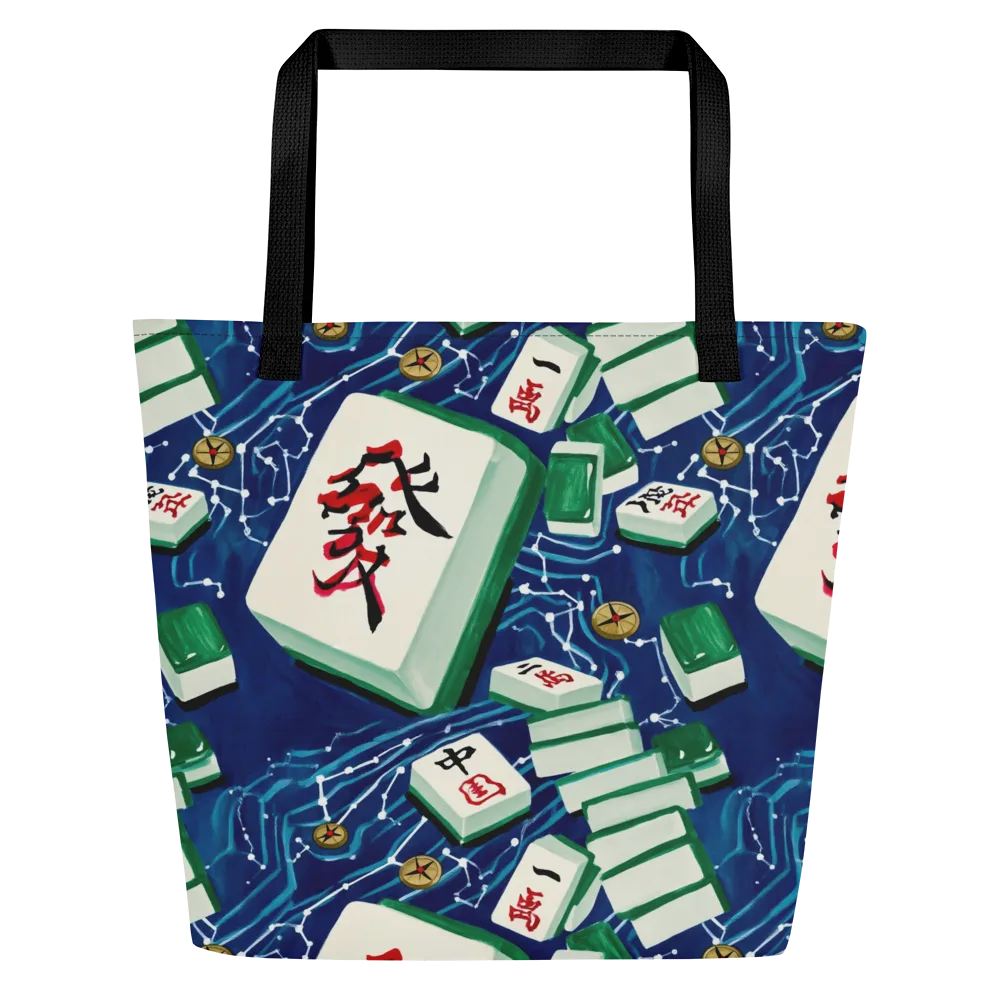Compass Almanac on Large Tote Bag W/ Pocket — Front
