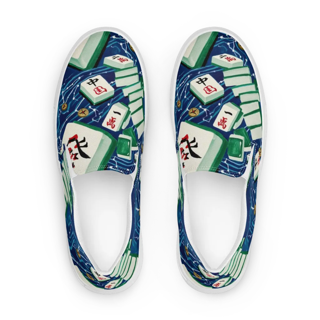Compass Almanac on Women's Slip-On Canvas Shoes — Front
