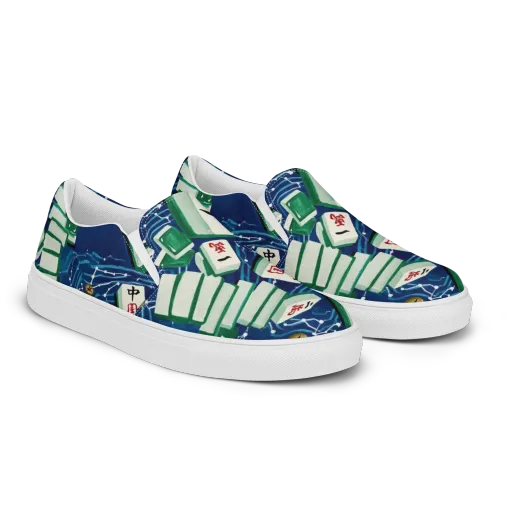Compass Almanac on a Women's Slip-On Canvas Shoes