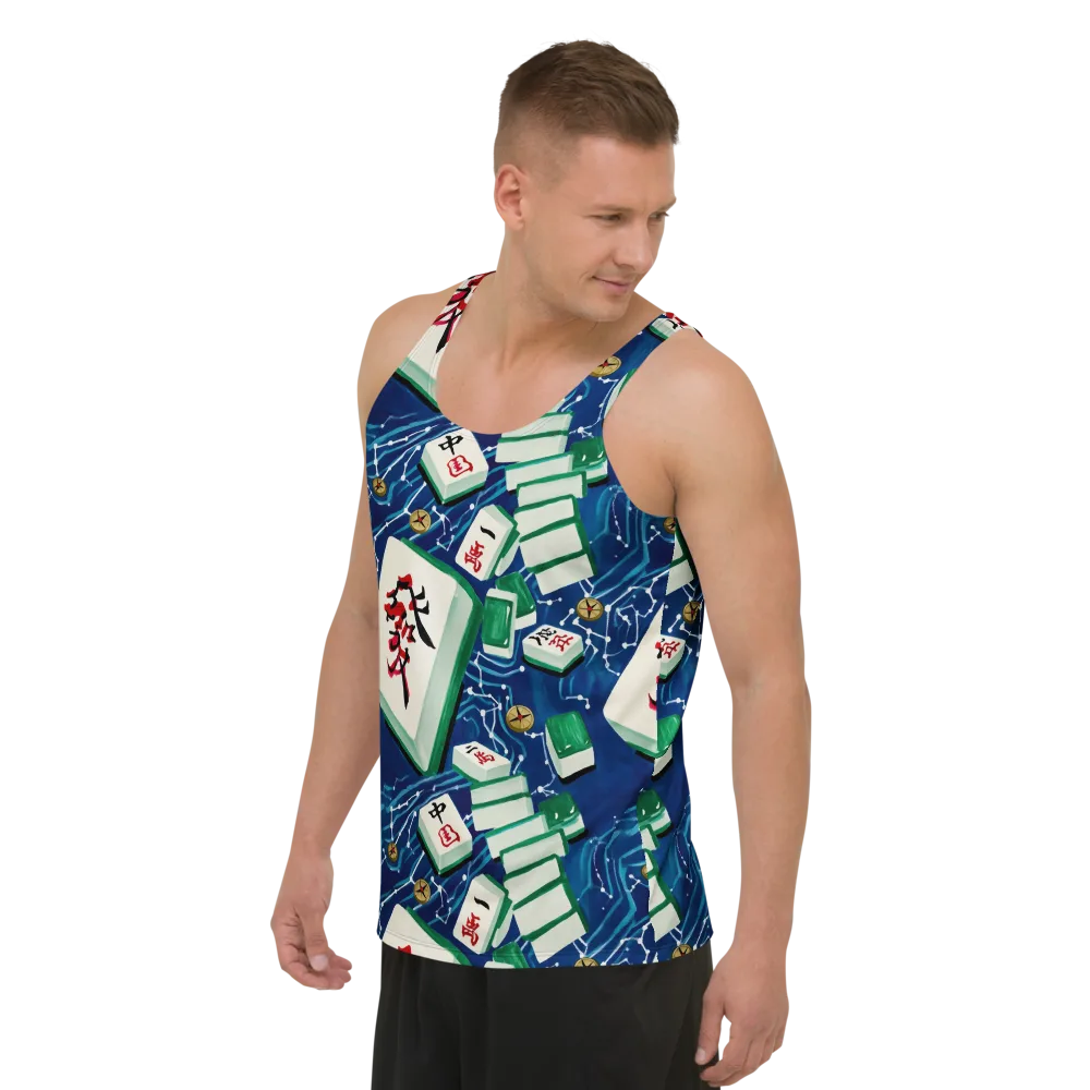 Compass Almanac on Men's Tank Top — Left Front