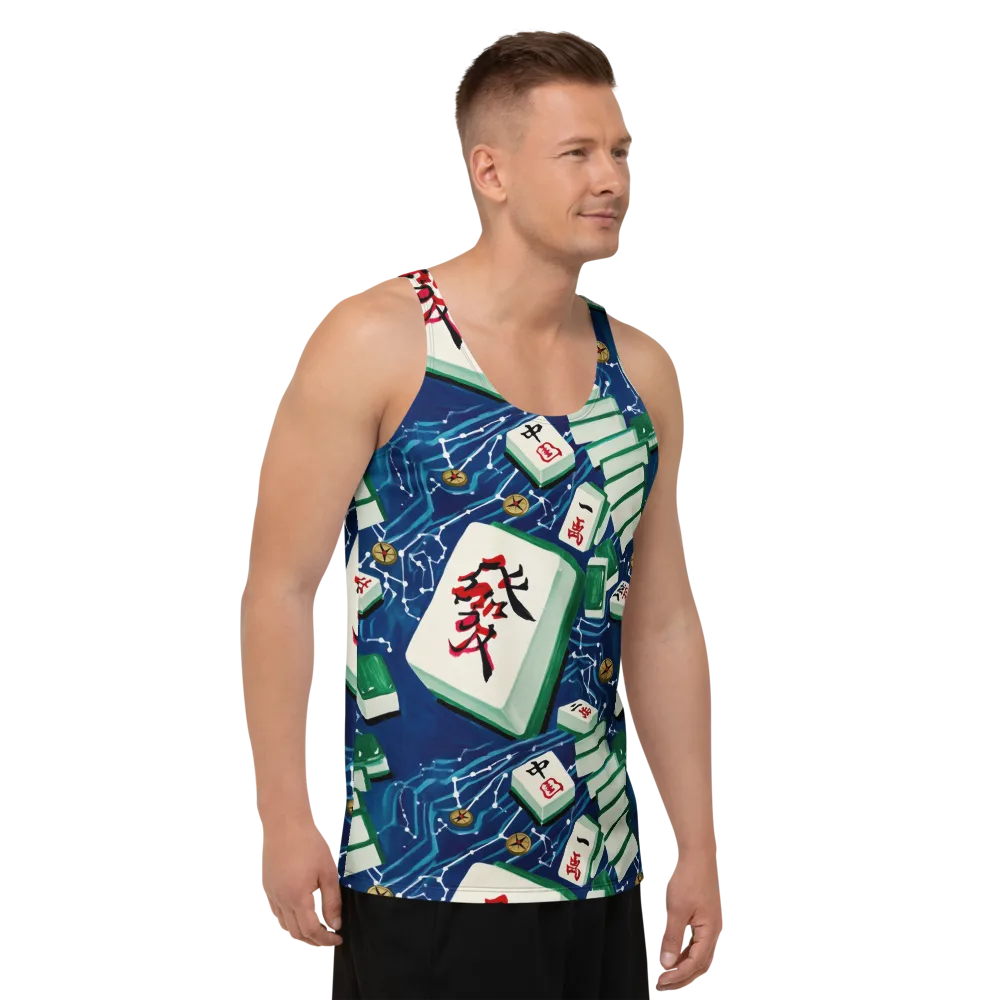 Compass Almanac on Men's Tank Top — Right Front