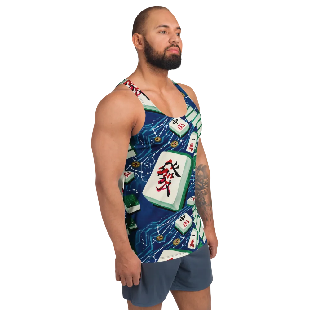 Compass Almanac on Men's Tank Top — Right Front