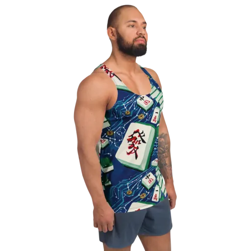 Compass Almanac on a Men's Tank Top