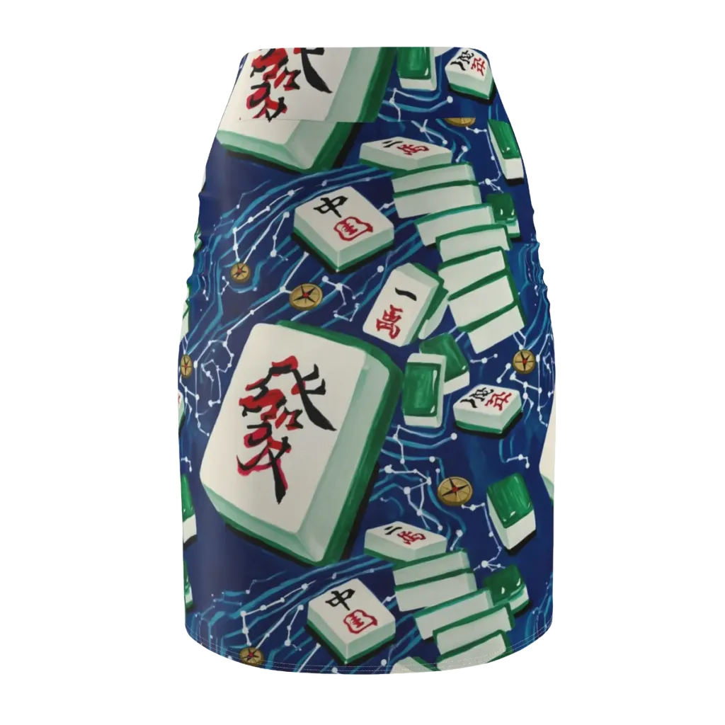 Compass Almanac on Pencil Skirt — Back