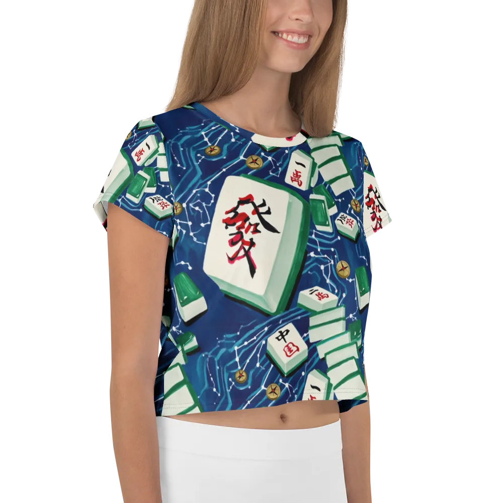 Compass Almanac on Crop Tee — Right