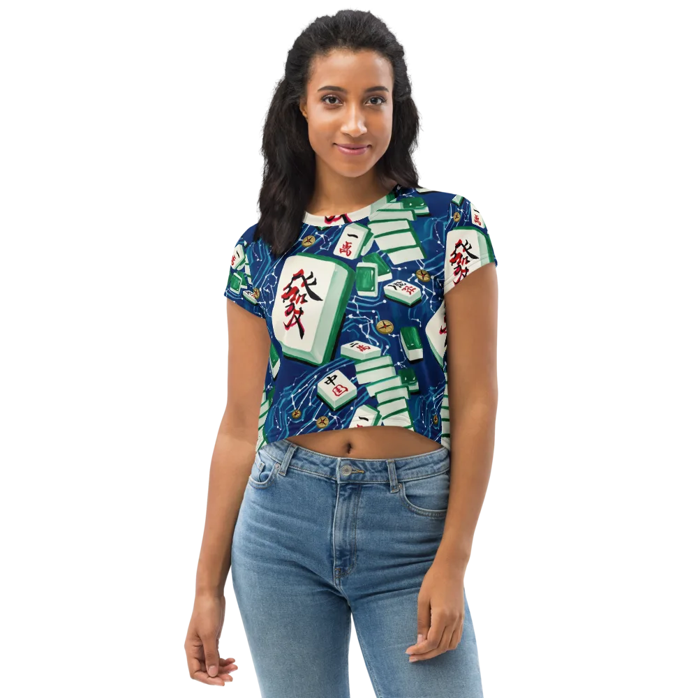Compass Almanac on Crop Tee — Front