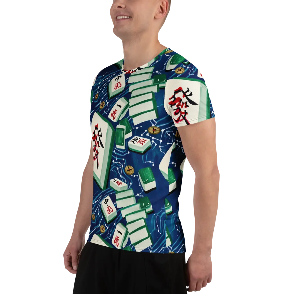 Compass Almanac on Men's Athletic T-Shirt — Left