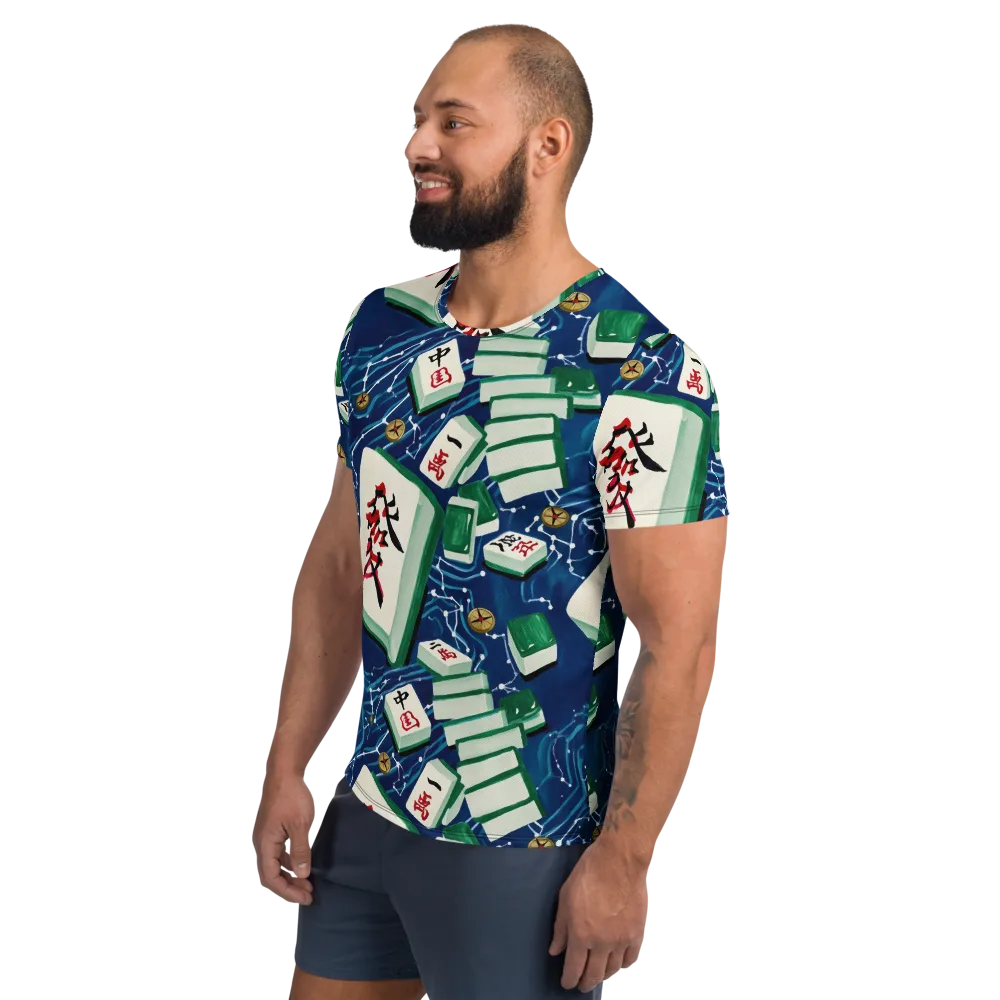 Compass Almanac on Men's Athletic T-Shirt — Left