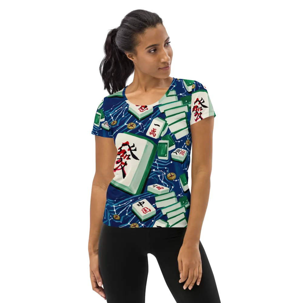 Compass Almanac on Women's Athletic T-Shirt — Front