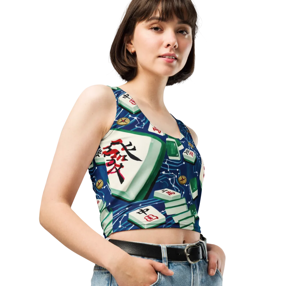 Compass Almanac on Crop Top — Right Front