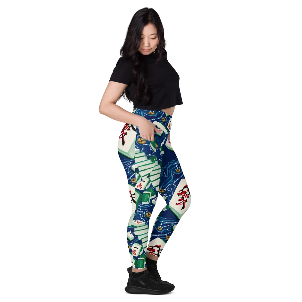 Compass Almanac on Leggings with Pockets — Right