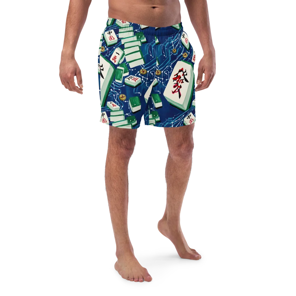 Compass Almanac on Swim Trunks — Front