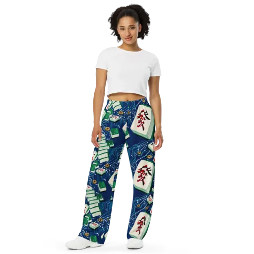 Compass Almanac on a Wide-Leg Pants