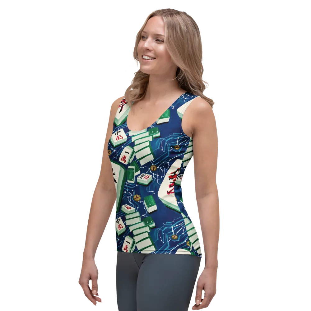 Compass Almanac on Women's Tank Top — Left Front