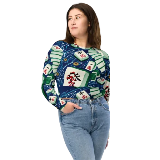 Compass Almanac on a Long Sleeve Crop Top