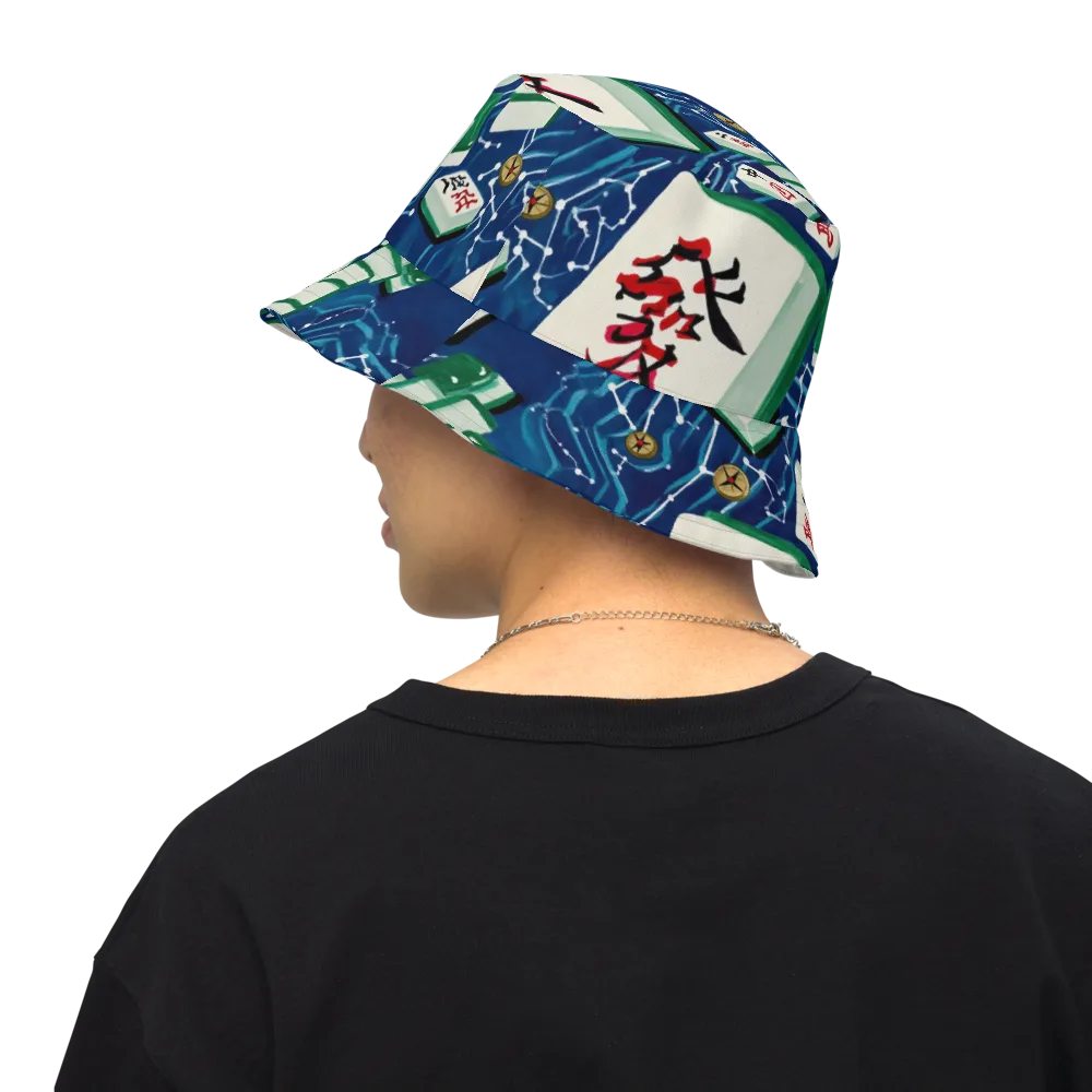 Compass Almanac on Reversible Bucket Hat — Back Inside