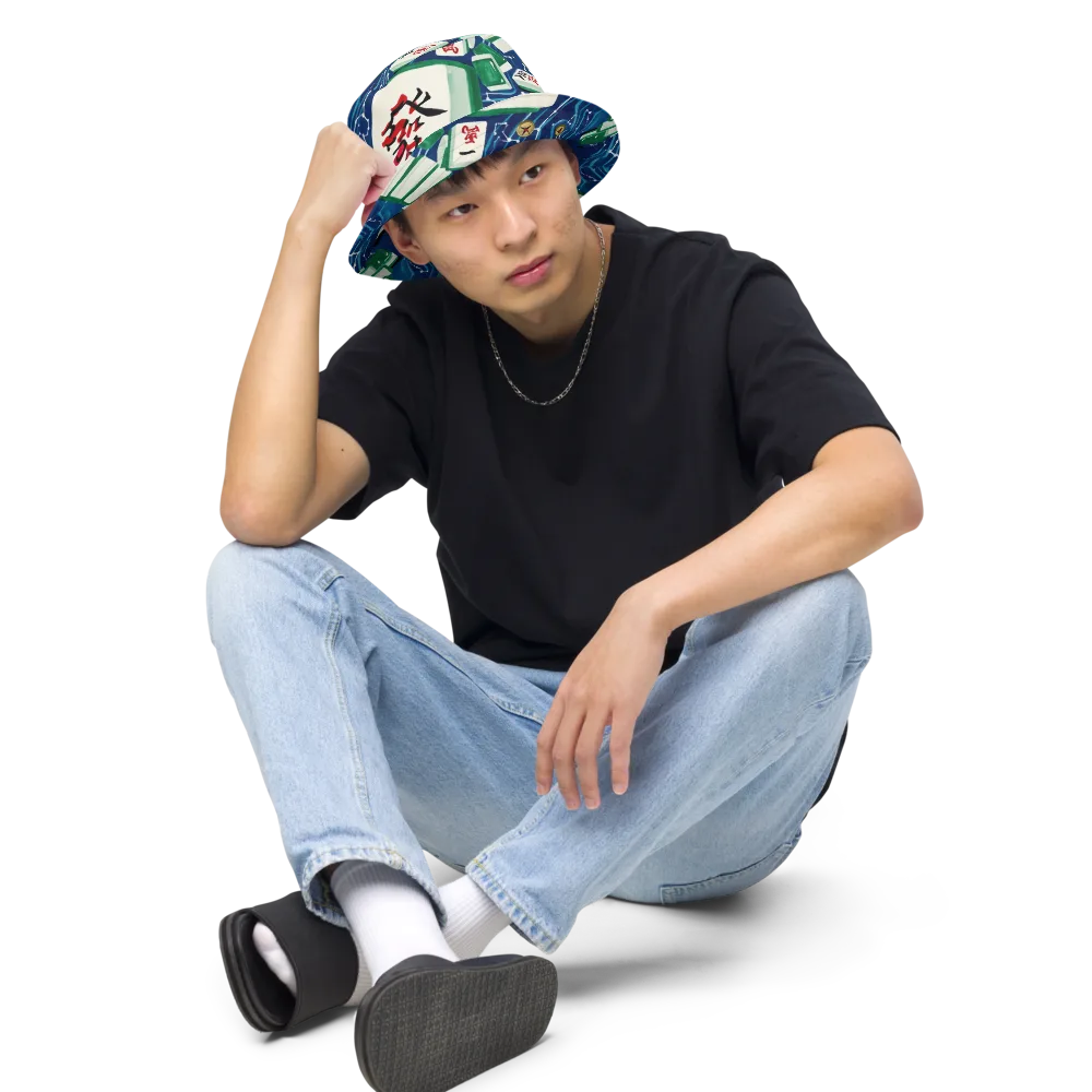 Compass Almanac on Reversible Bucket Hat — Front 2 Inside