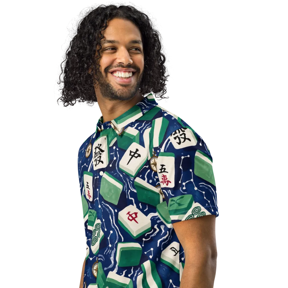 Compass Fortune on Men's Slim Fit Polo Shirt — Left Front