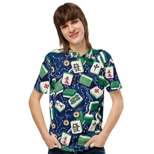 Compass Fortune on a Men's Slim Fit Polo Shirt