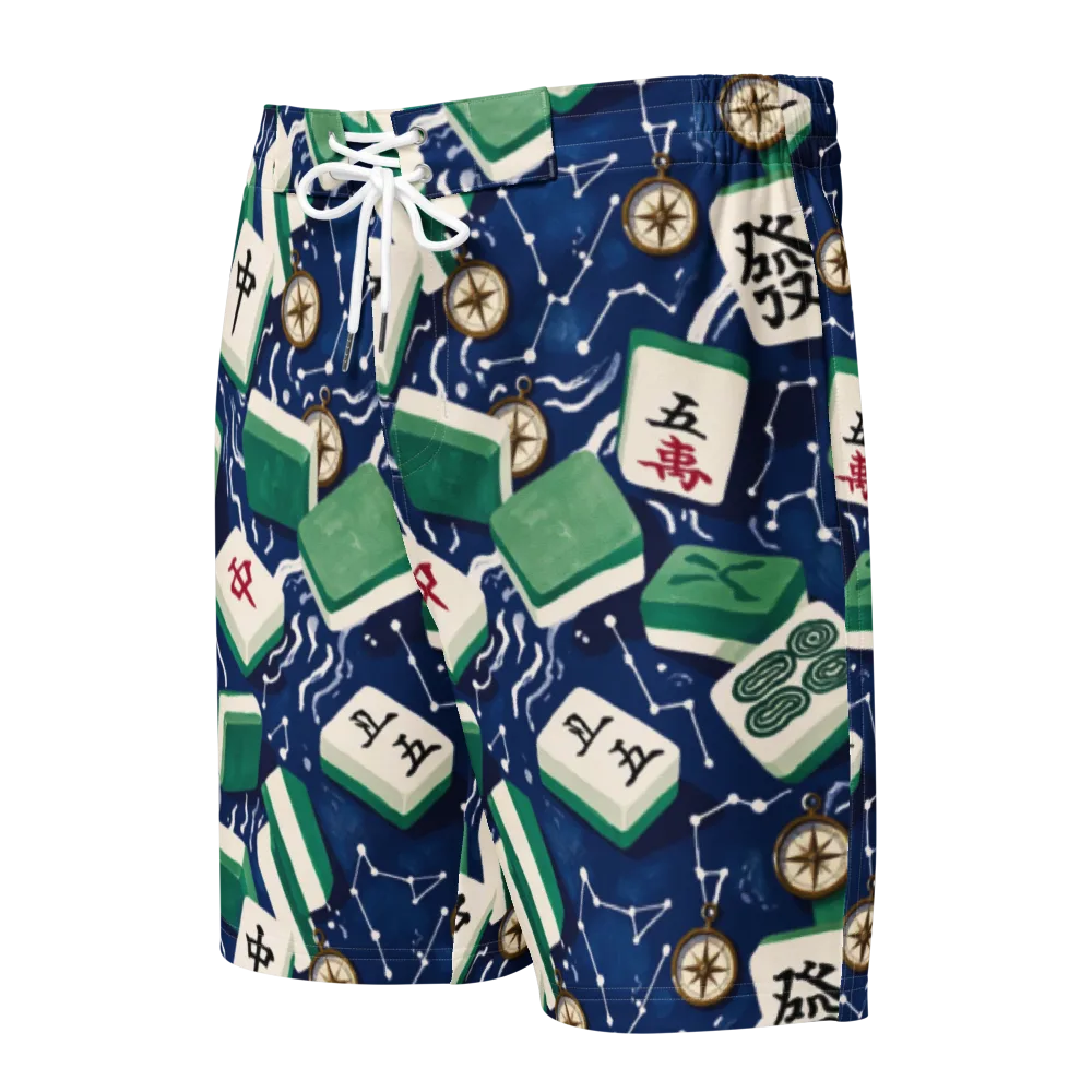 Compass Fortune on Men's Board Shorts — Front